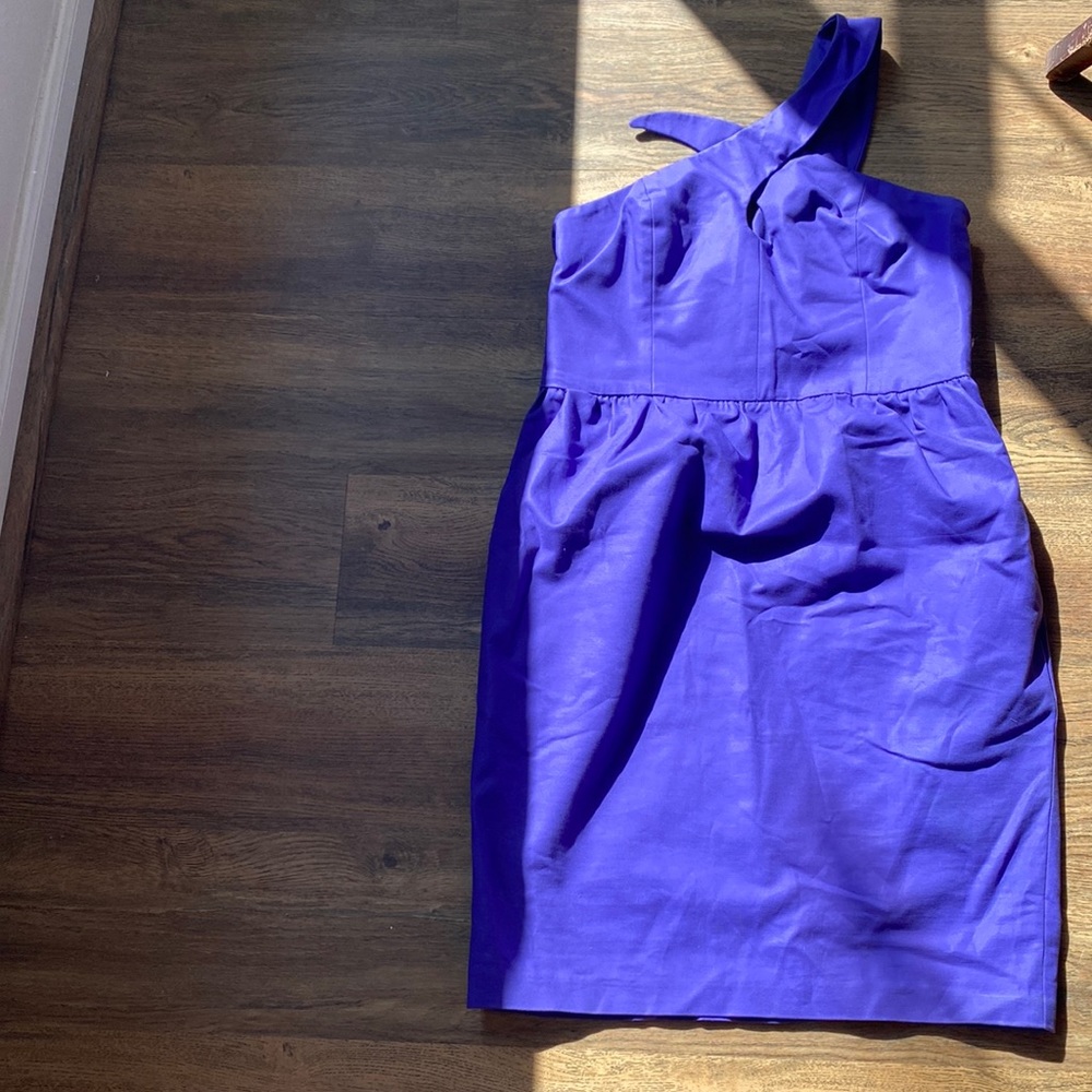 French connection keyhole purple cocktail dress